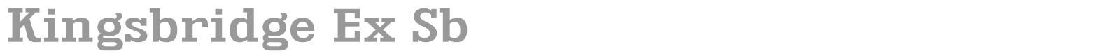 Kingsbridge font preview
